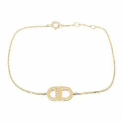 Bracelet liens diamants or jaune