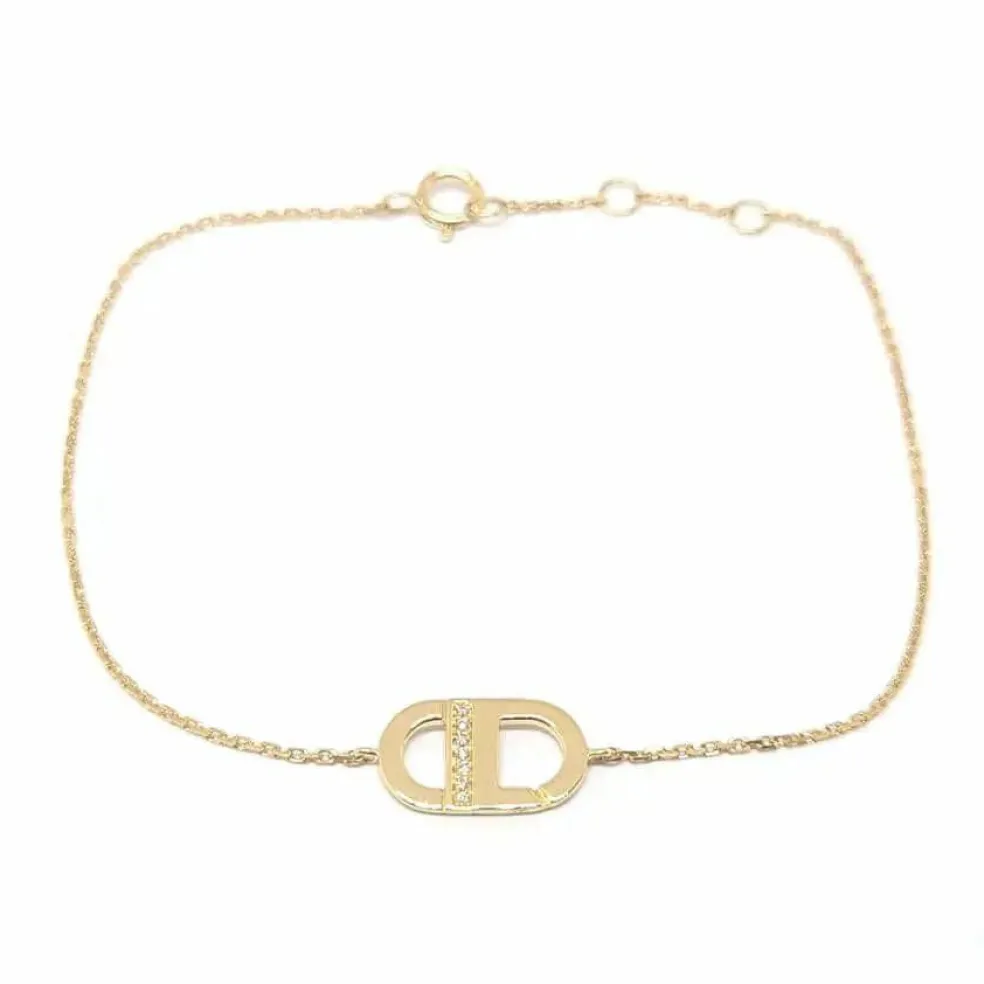 Bracelet liens diamants or jaune