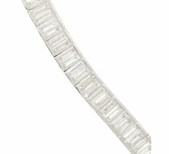 Bracelet ligne diamants baguette 8,37 carats