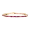 Bracelet Ligne en or jaune et rubis naturels