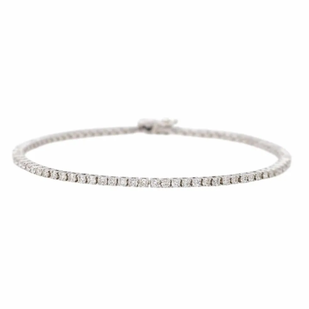 Bracelet Ligne Or blanc Diamant