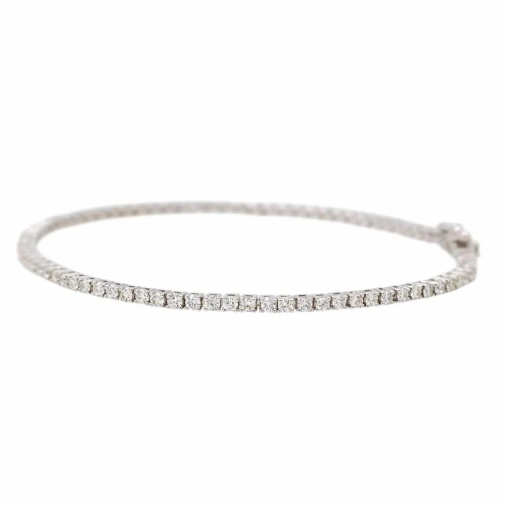 Bracelet Ligne Or blanc Diamant