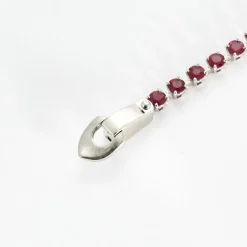 Bracelet ligne or blanc et rubis