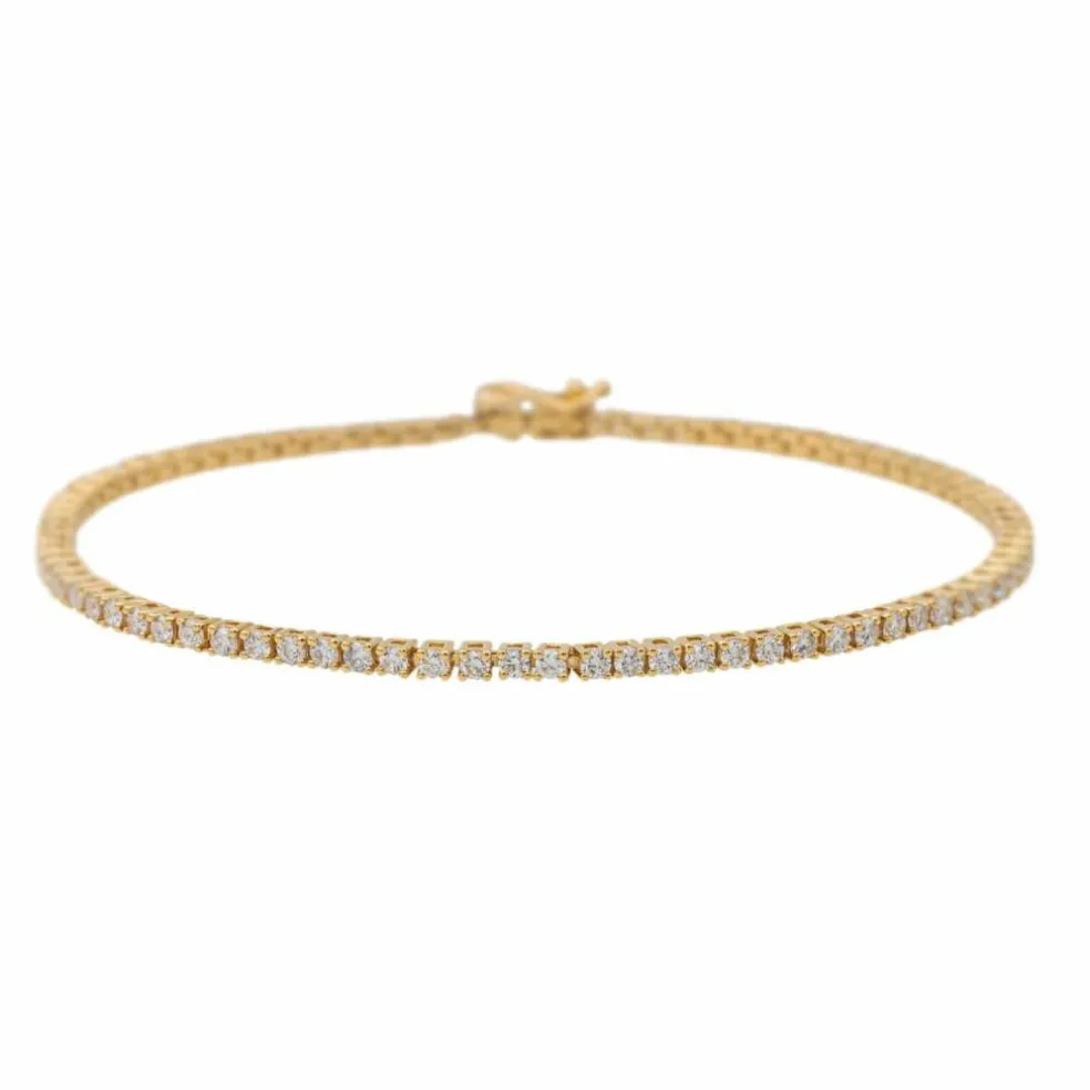 Bracelet Ligne Or jaune Diamant