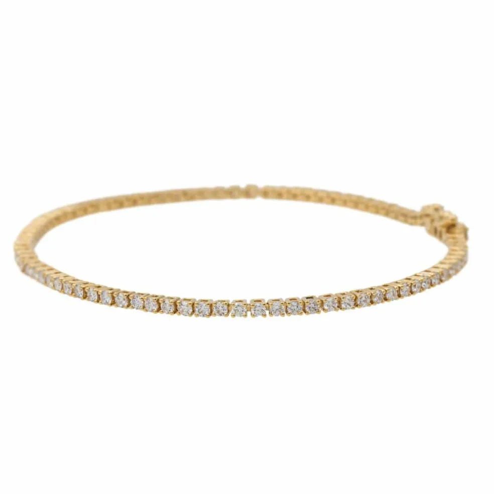 Bracelet Ligne Or jaune Diamant