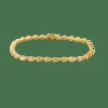 Bracelet Ligne or jaune et diamants jaunes