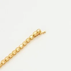 Bracelet Ligne or jaune et diamants jaunes