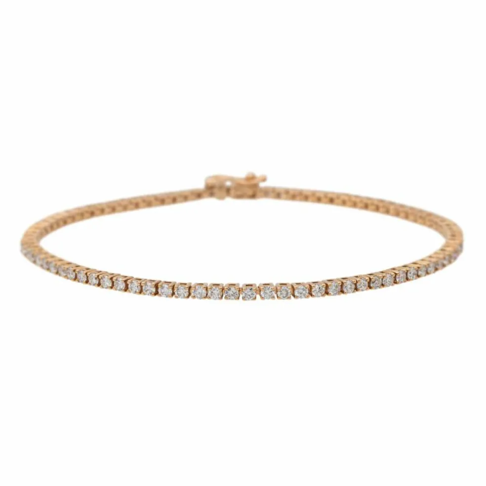 Bracelet Ligne Or rose Diamant
