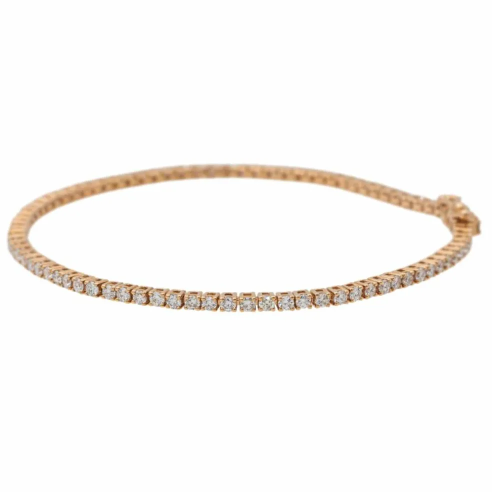 Bracelet Ligne Or rose Diamant