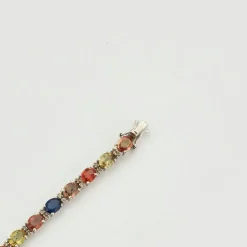 Bracelet ligne Saphirs de couleur