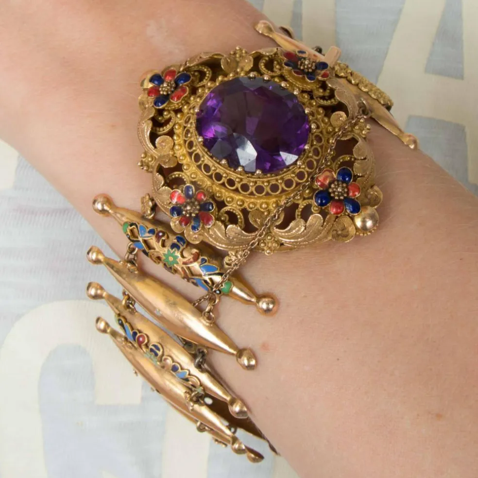 Bracelet émaillé époque victorienne