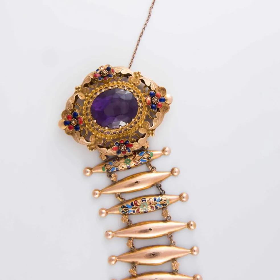 Bracelet émaillé époque victorienne