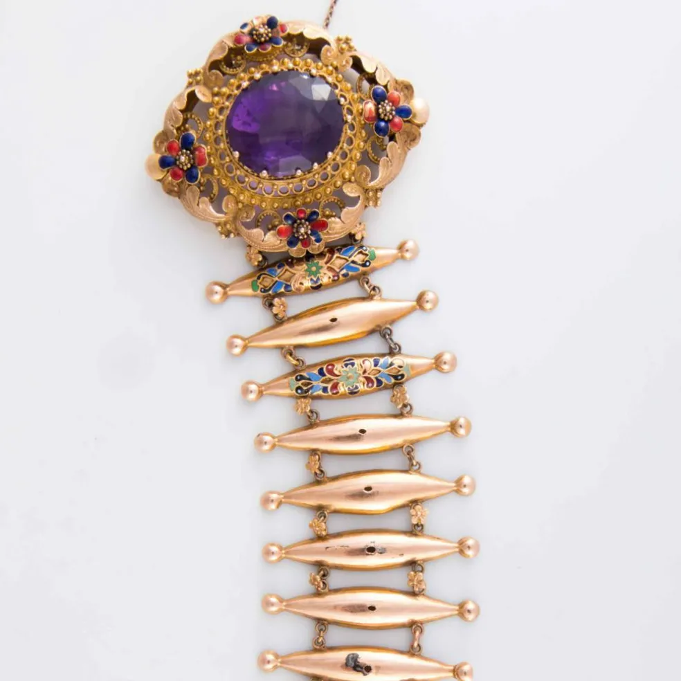 Bracelet émaillé époque victorienne