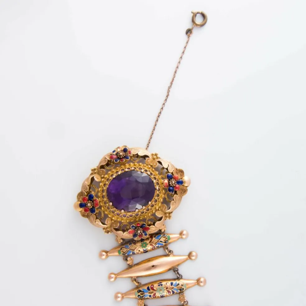 Bracelet émaillé époque victorienne