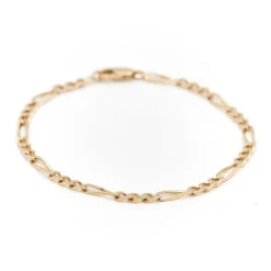 Bracelet Maille alternée Or jaune