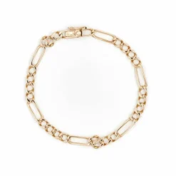 Bracelet Maille alternée Or jaune