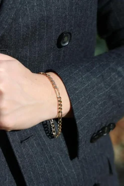 Bracelet Maille alternée Or jaune