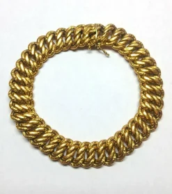 Bracelet maille américaine en or jaune