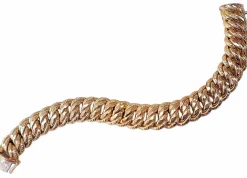Bracelet maille américaine or jaune
