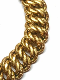 Bracelet maille américaine en or jaune