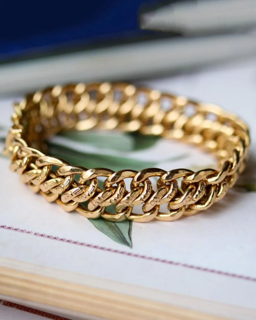Bracelet Maille Américaine Or Rose