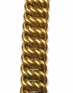 Bracelet maille américaine en or jaune
