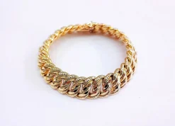 Bracelet maille américaine or jaune