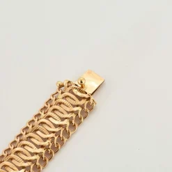 Bracelet maille américaine, or rose