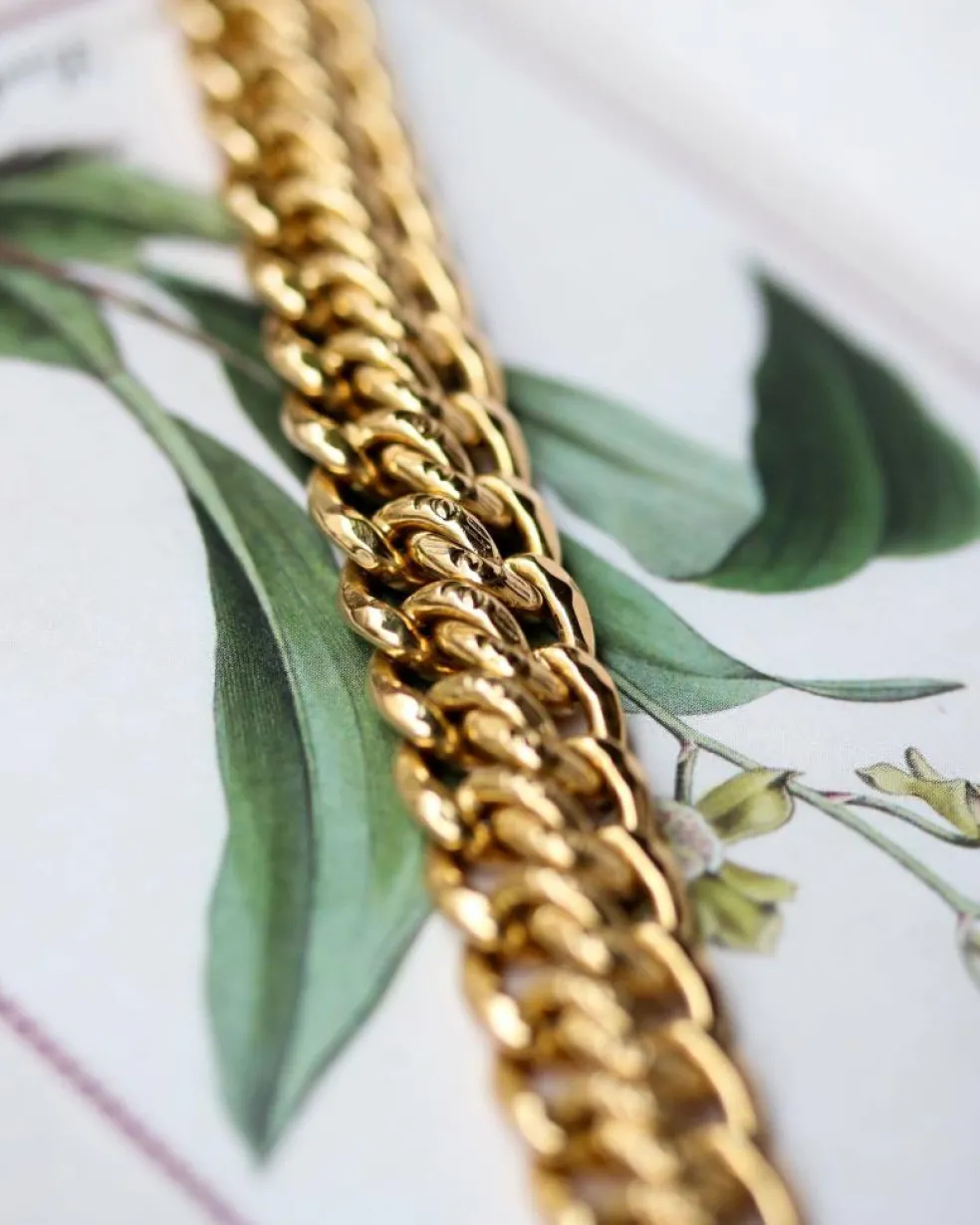 Bracelet Maille Américaine Or Rose