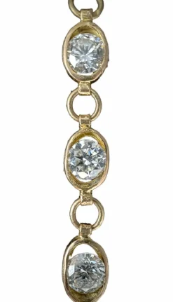 Bracelet maille ancienne, 13 diamants de 0,60 carat chacun