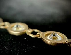 Bracelet maille ancienne, 13 diamants de 0,60 carat chacun