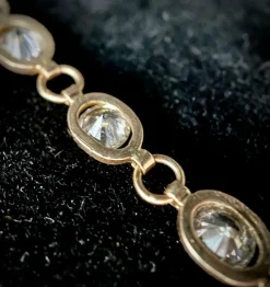 Bracelet maille ancienne, 13 diamants de 0,60 carat chacun