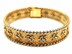 Bracelet Maille fantaisie Or jaune, Or blanc, Or rose