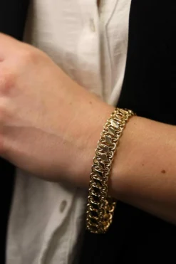 Bracelet Maille fantaisie Or jaune