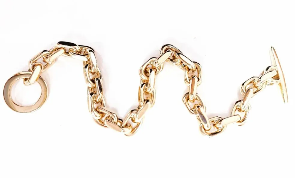 Bracelet maille forçat or massif