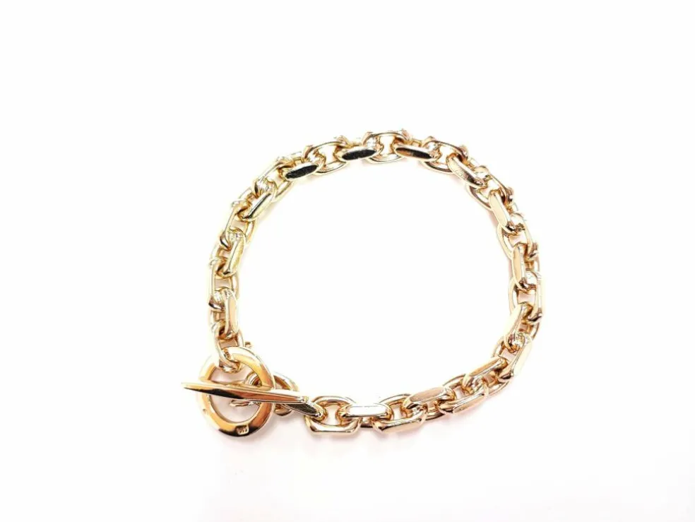 Bracelet maille forçat or massif