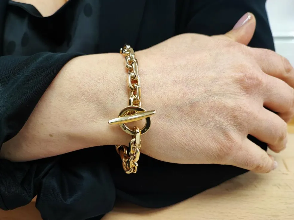 Bracelet maille forçat or massif