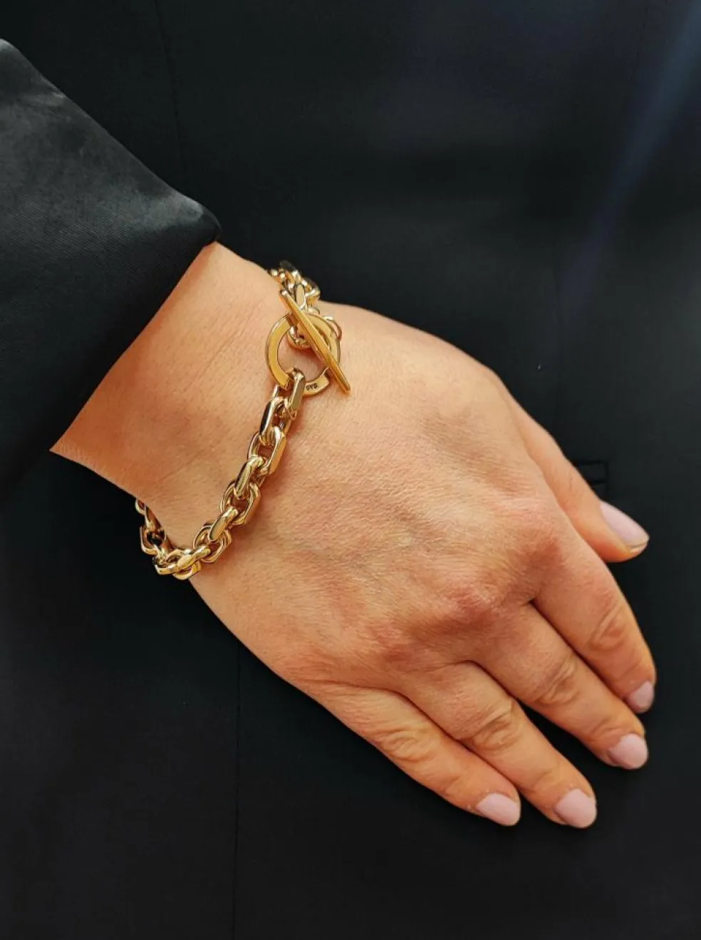 Bracelet maille forçat or massif