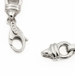 Bracelet Maille jaseron Or blanc