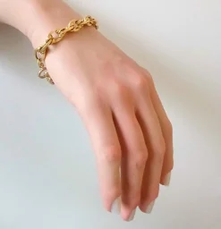 Bracelet maille ovale drappée, fin XIXe siècle