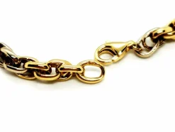 Bracelet Maille ovale Or jaune, Or blanc