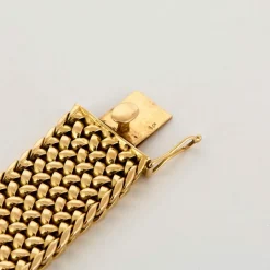 Bracelet maille tressée en or jaune