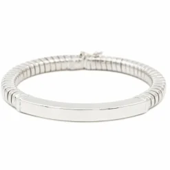 Bracelet Maille tubogas Or blanc