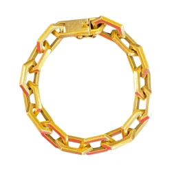 Bracelet mailles losanges en or jaune