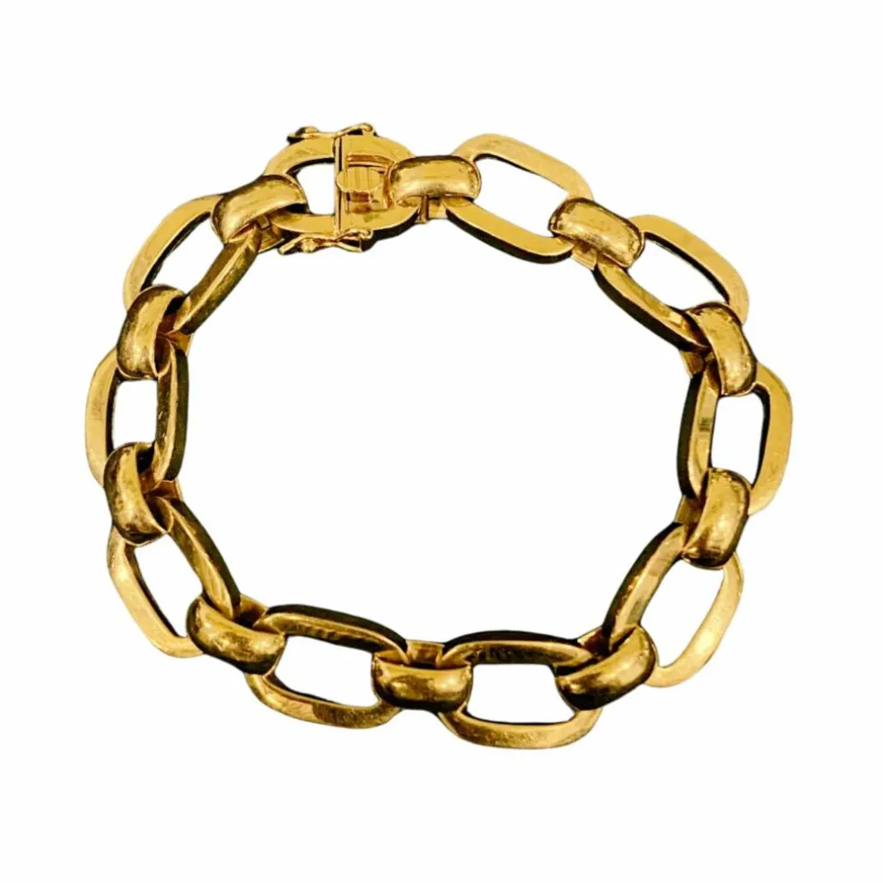 Bracelet mailles souples en or jaune
