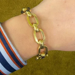 Bracelet mailles souples en or jaune