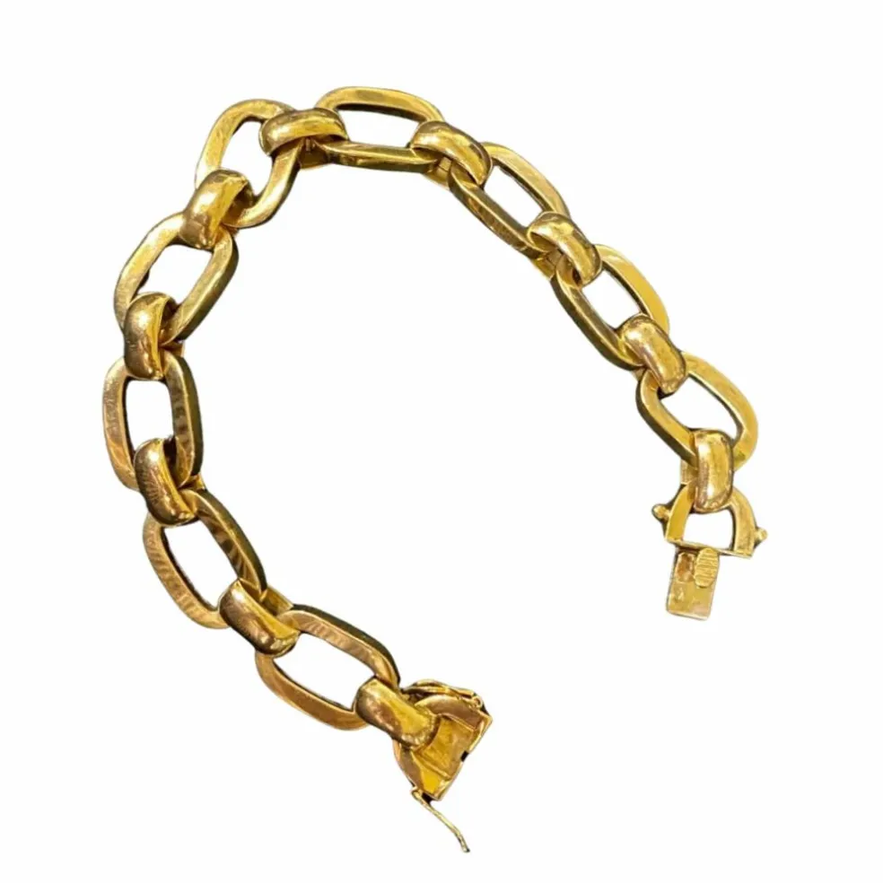 Bracelet mailles souples en or jaune