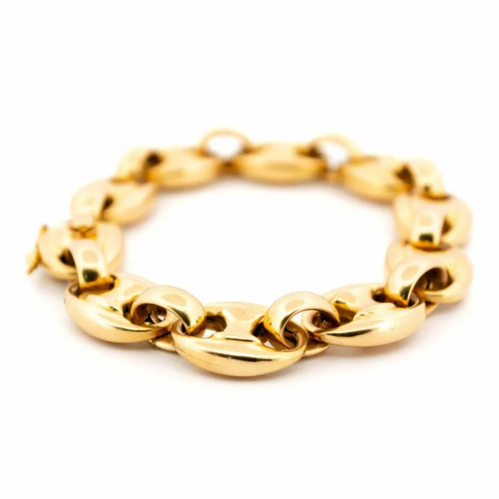 Bracelet maillons grains de café