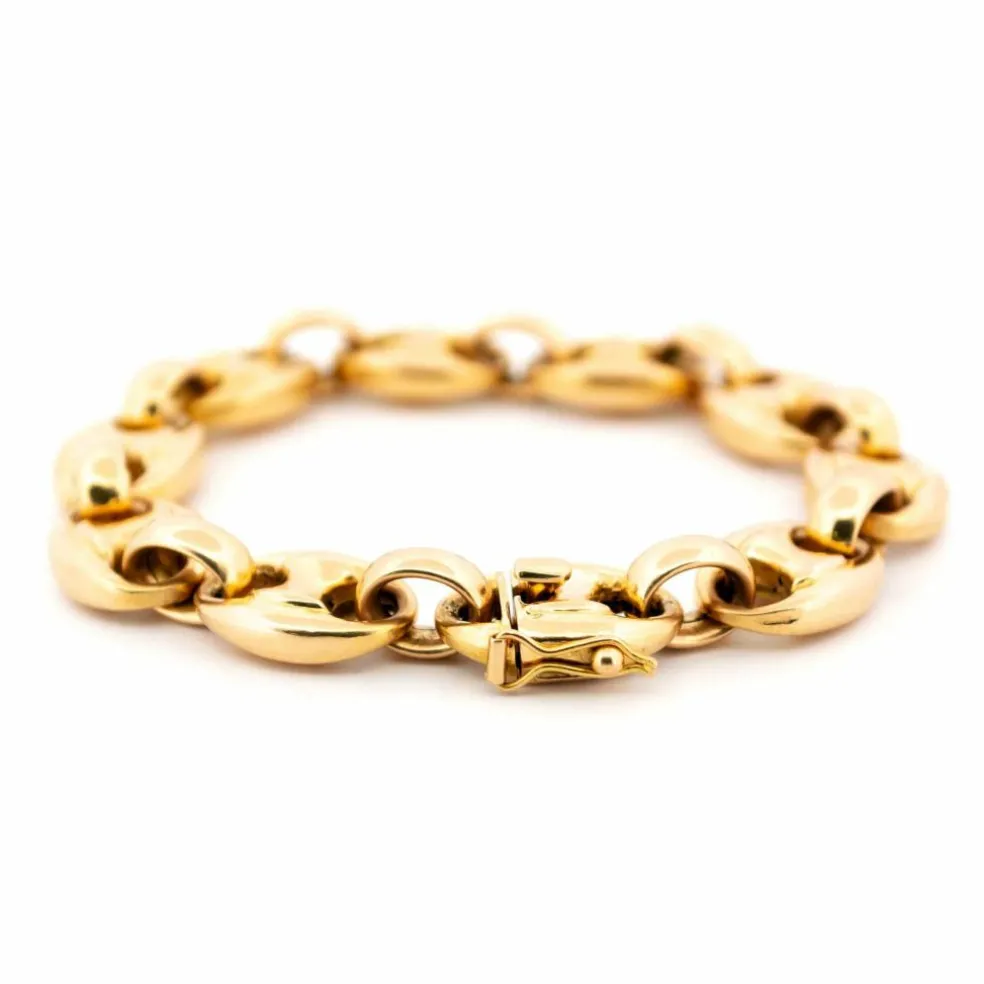 Bracelet maillons grains de café