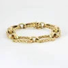 Bracelet maillons mats et polis or jaune